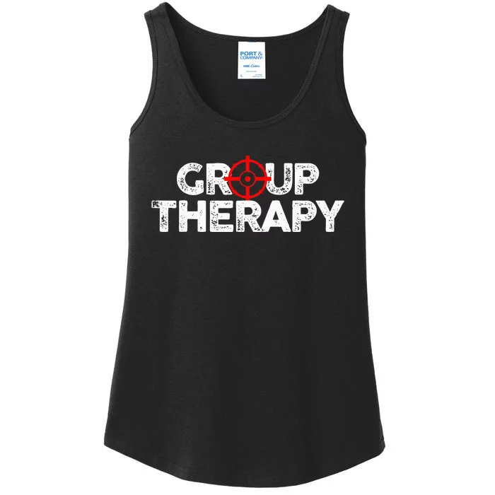 Gun Range Group Therapy Target Shooting Funny Ladies Essential Tank