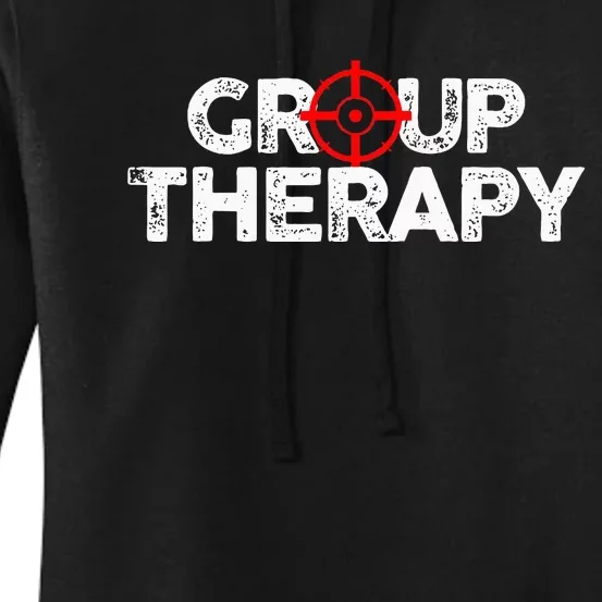 Gun Range Group Therapy Target Shooting Funny Women's Pullover Hoodie