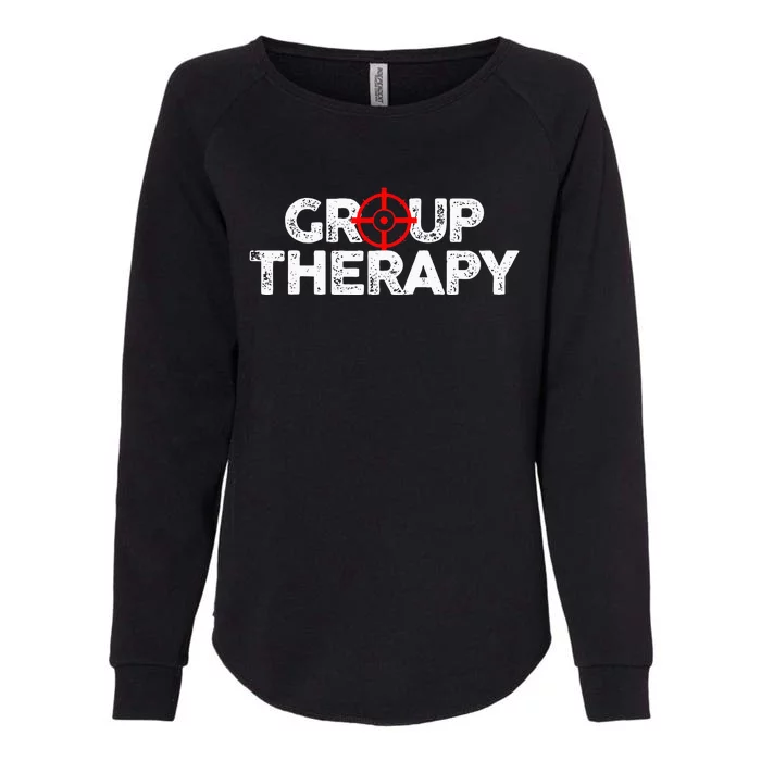 Gun Range Group Therapy Target Shooting Funny Womens California Wash Sweatshirt