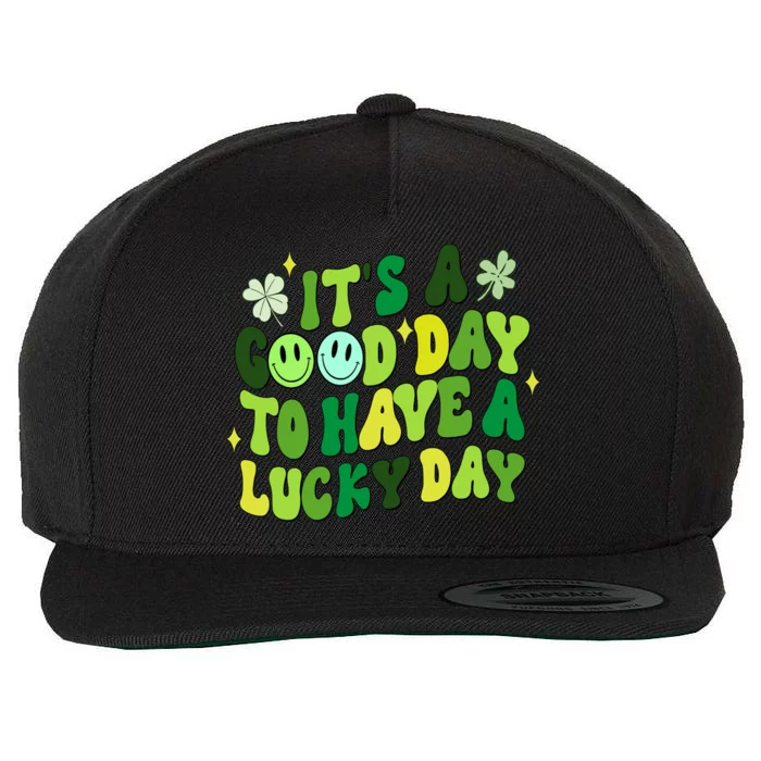 Green Retro Groovy St Patricks Day Party funny Wool Snapback Cap