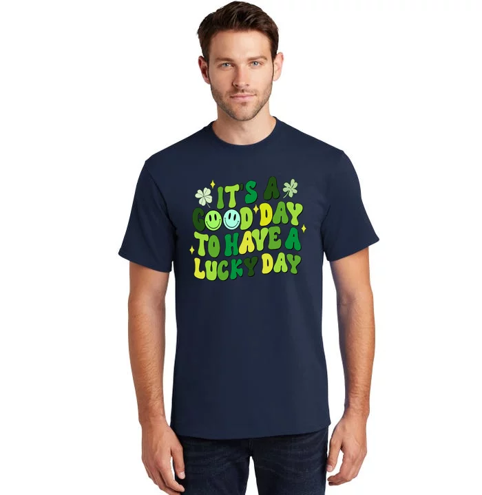 Green Retro Groovy St Patricks Day Party funny Tall T-Shirt