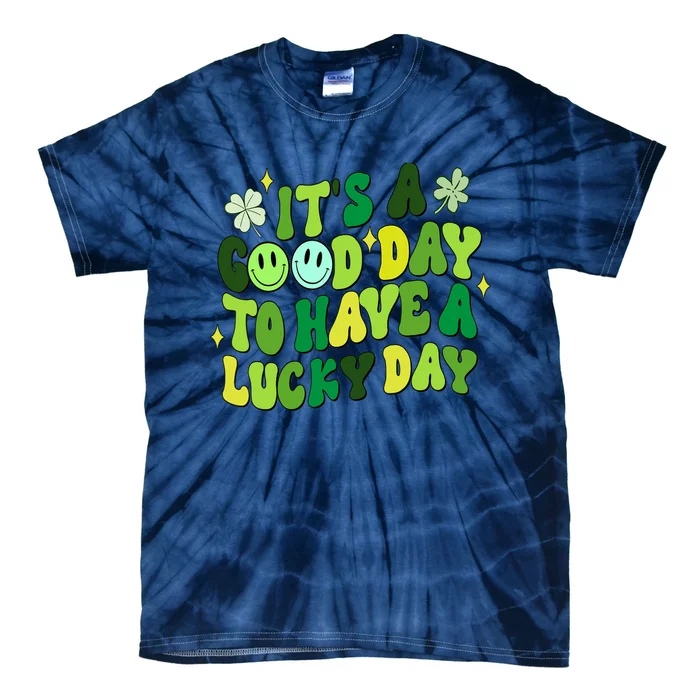 Green Retro Groovy St Patricks Day Party funny Tie-Dye T-Shirt