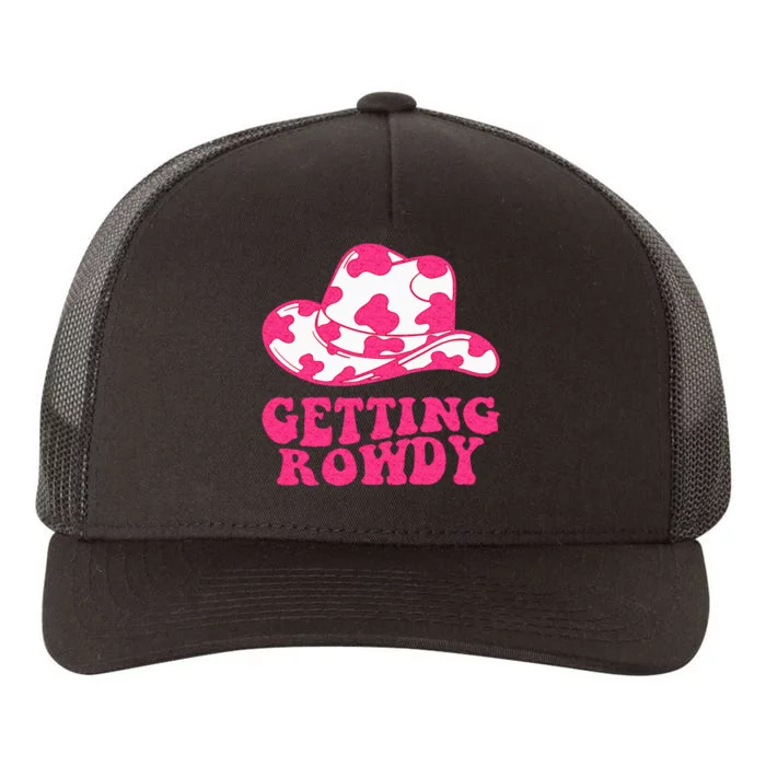 Getting Rowdy Getting Hitched Nashville Bachelorette Party Yupoong Adult 5-Panel Trucker Hat