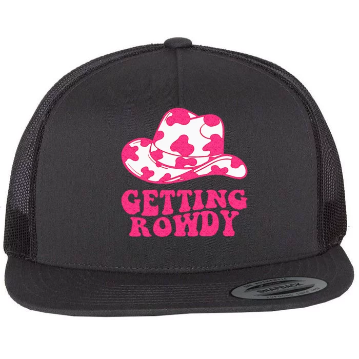 Getting Rowdy Getting Hitched Nashville Bachelorette Party Flat Bill Trucker Hat