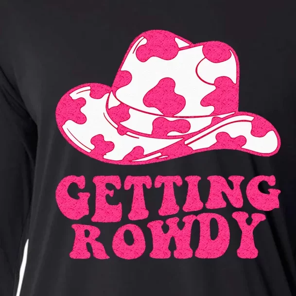 Getting Rowdy Getting Hitched Nashville Bachelorette Party Cooling Performance Long Sleeve Crew