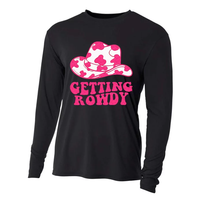 Getting Rowdy Getting Hitched Nashville Bachelorette Party Cooling Performance Long Sleeve Crew