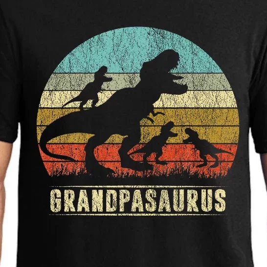 Grandpasaurus Rex Grandpa Dinosaur 3 three Father's Day Pajama Set