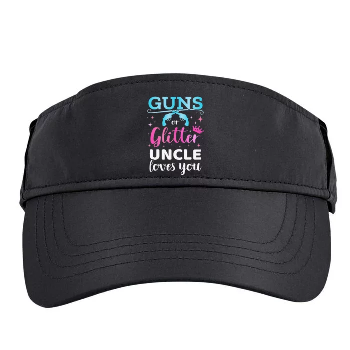 Gender reveal guns or glitter uncle matching baby party Adult Drive Performance Visor