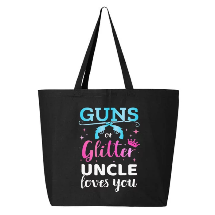 Gender reveal guns or glitter uncle matching baby party 25L Jumbo Tote