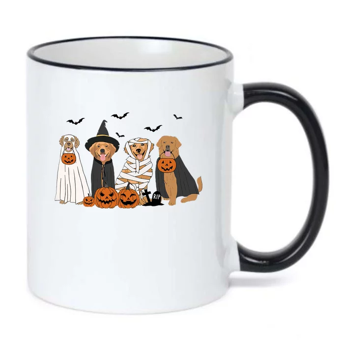 Golden Retriever Ghost Dog Halloween Black Color Changing Mug