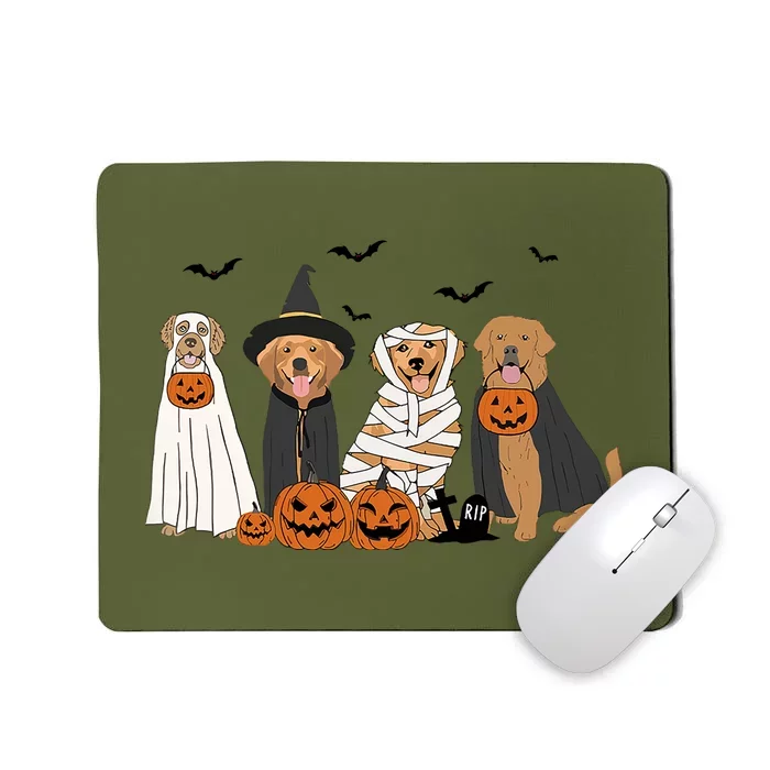 Golden Retriever Ghost Dog Halloween Mousepad