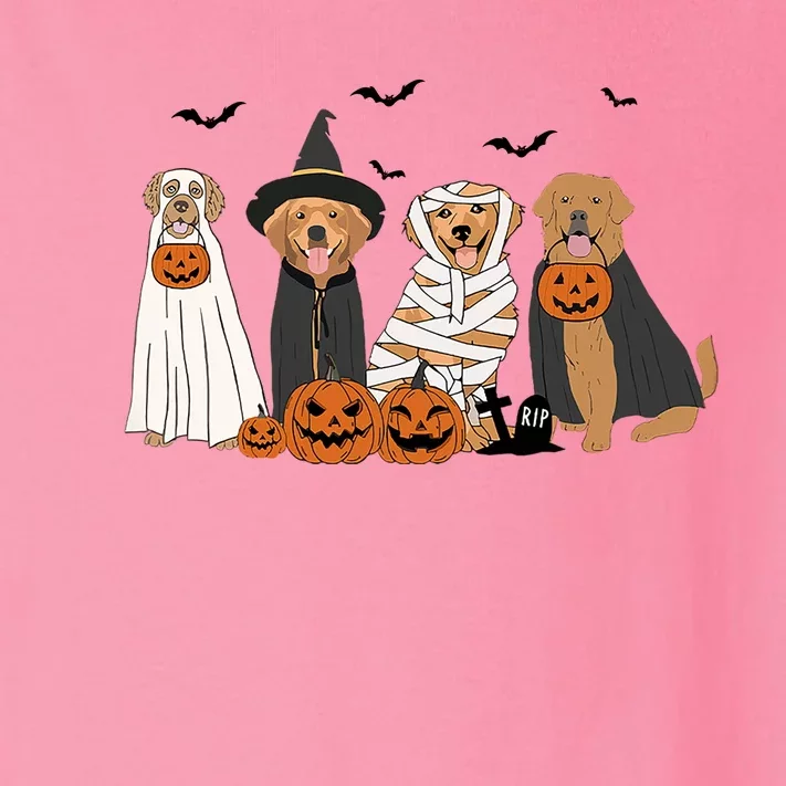 Golden Retriever Ghost Dog Halloween Toddler Long Sleeve Shirt