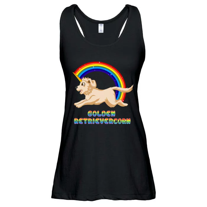 Golden Retriver Golden Retrivercorn Ladies Essential Flowy Tank