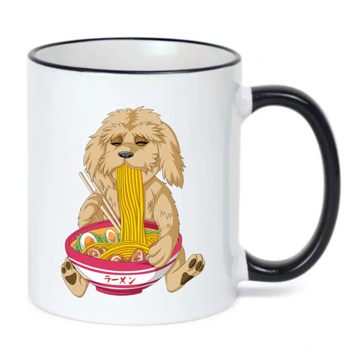 Goldendoodle Ramen Black Color Changing Mug