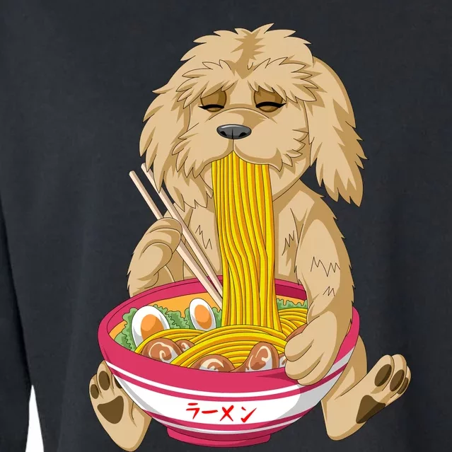 Goldendoodle Ramen Cropped Pullover Crew