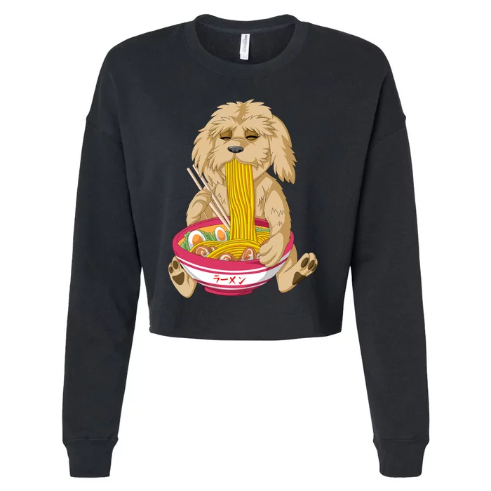 Goldendoodle Ramen Cropped Pullover Crew