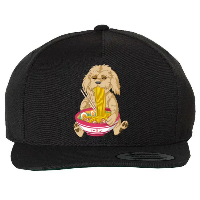 Goldendoodle Ramen Wool Snapback Cap