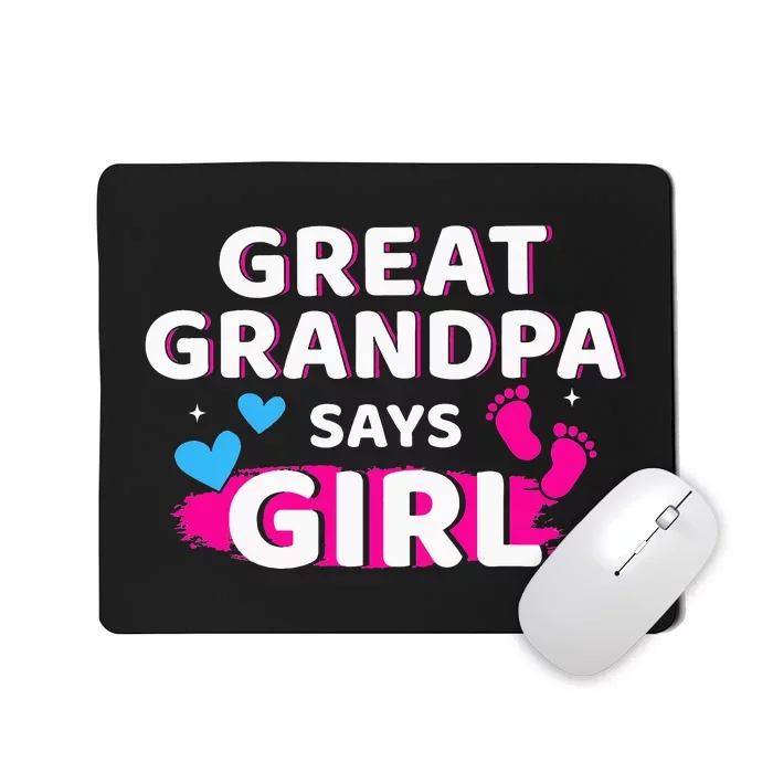 Gender reveal great grandpa says matching baby party Mousepad