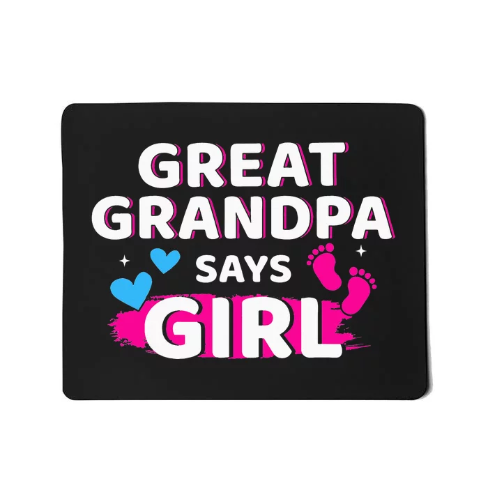 Gender reveal great grandpa says matching baby party Mousepad