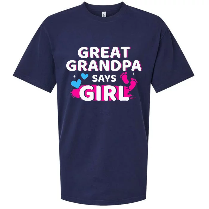 Gender reveal great grandpa says matching baby party Sueded Cloud Jersey T-Shirt