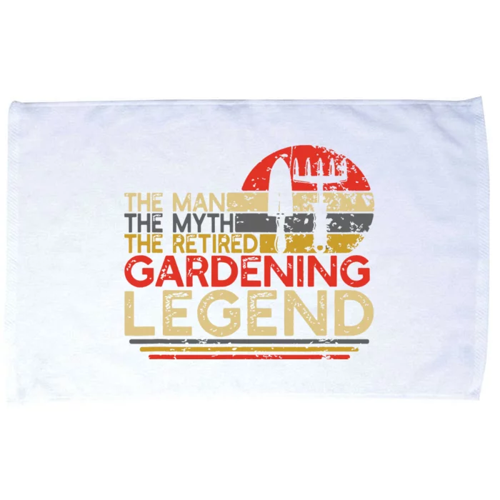 Gardener Retirement Gift The Man Myth Retired Gardening Legend Microfiber Hand Towel