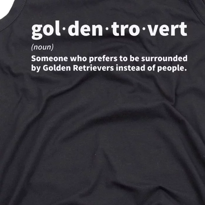 Golden Retriever Goldentrovert for Golden Retriever Lovers Tank Top