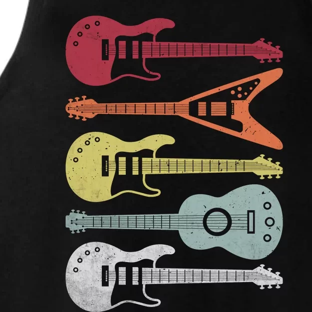 Guitar Retro Ladies Tri-Blend Wicking Tank