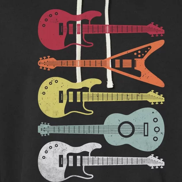 Guitar Retro Garment-Dyed Fleece Hoodie