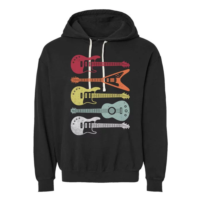 Guitar Retro Garment-Dyed Fleece Hoodie