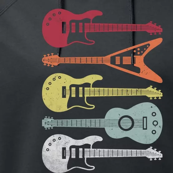 Guitar Retro Performance Fleece Hoodie