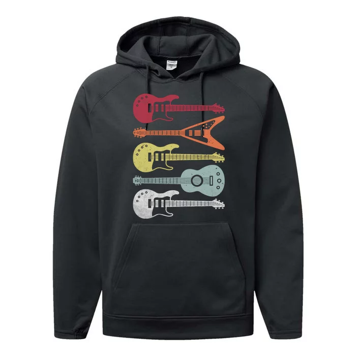 Guitar Retro Performance Fleece Hoodie