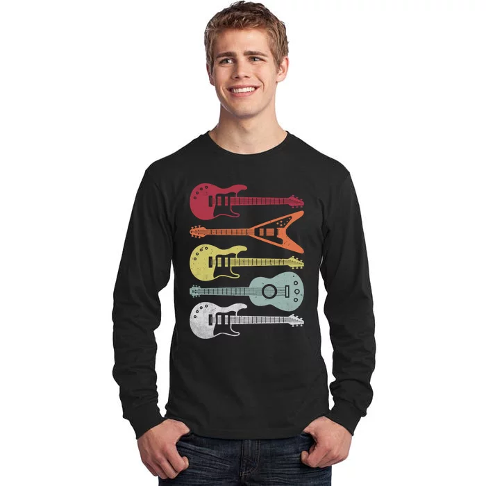 Guitar Retro Tall Long Sleeve T-Shirt