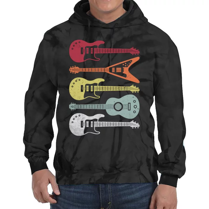 Guitar Retro Tie Dye Hoodie