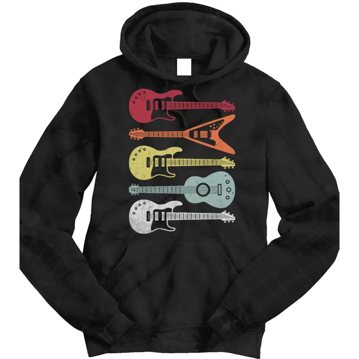 Guitar Retro Tie Dye Hoodie