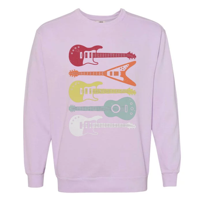 Guitar Retro Garment-Dyed Sweatshirt