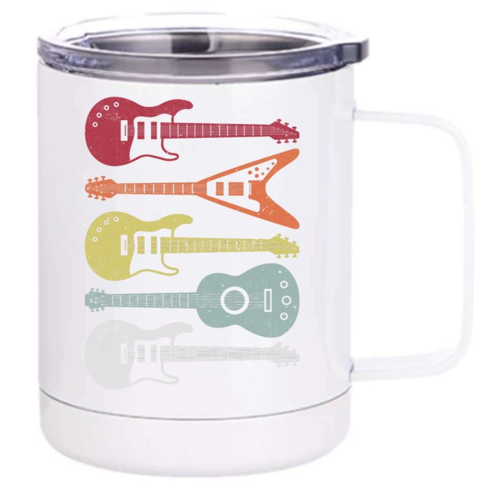 Guitar Retro Front & Back 12oz Stainless Steel Tumbler Cup