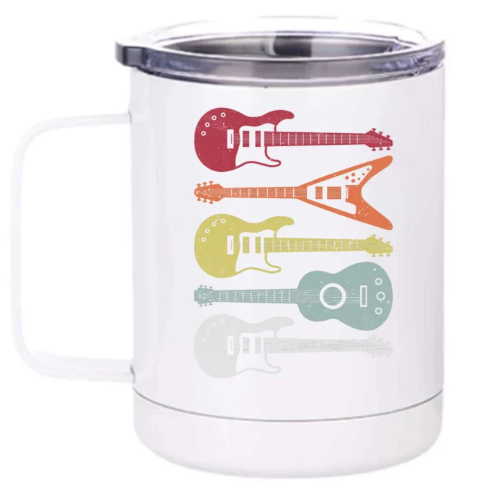 Guitar Retro Front & Back 12oz Stainless Steel Tumbler Cup