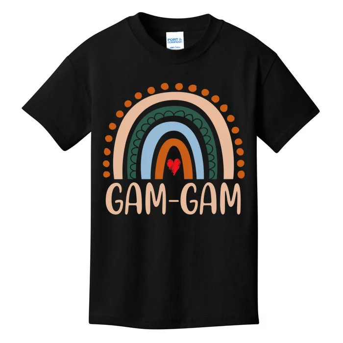 GamGam Rainbow Grandma Cute Mothers Day Funny GamGam Kids T-Shirt