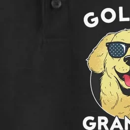 Golden Retriever Grandpa Dry Zone Grid Performance Polo