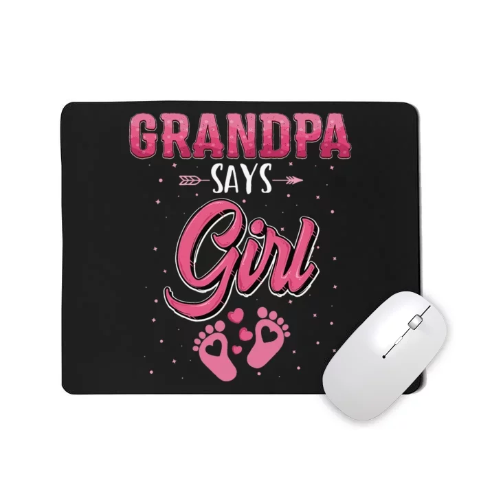 Gender reveal Grandpa says baby matching family set Mousepad