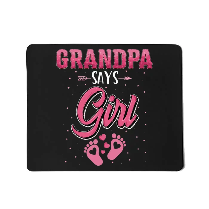 Gender reveal Grandpa says baby matching family set Mousepad