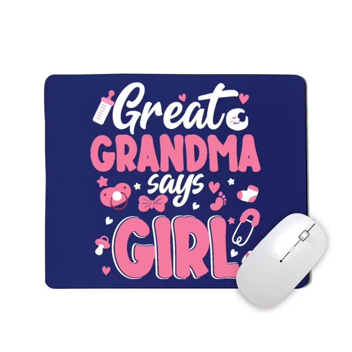 Gender Reveal Great Grandma Says Girl Baby Matching Family Long Sleeve Mousepad