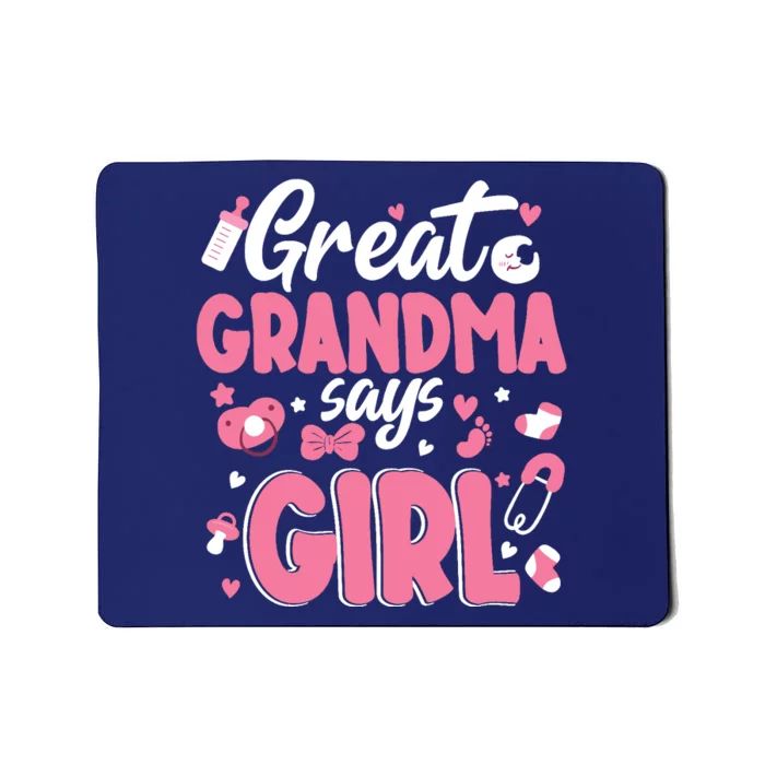 Gender Reveal Great Grandma Says Girl Baby Matching Family Long Sleeve Mousepad