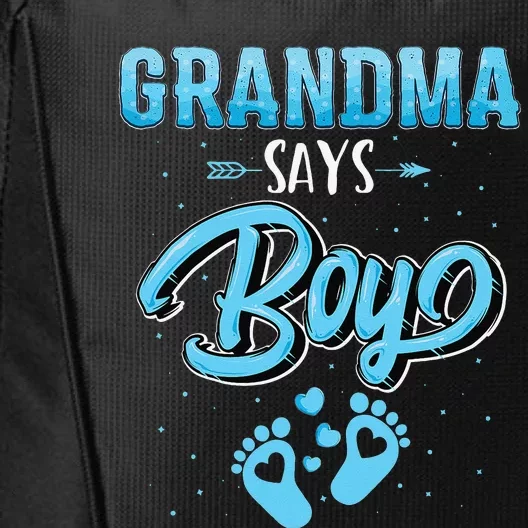 Gender reveal grandma says baby matching family set City Backpack