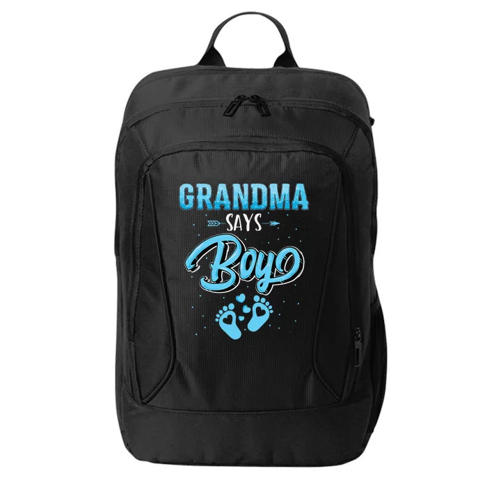 Gender reveal grandma says baby matching family set City Backpack