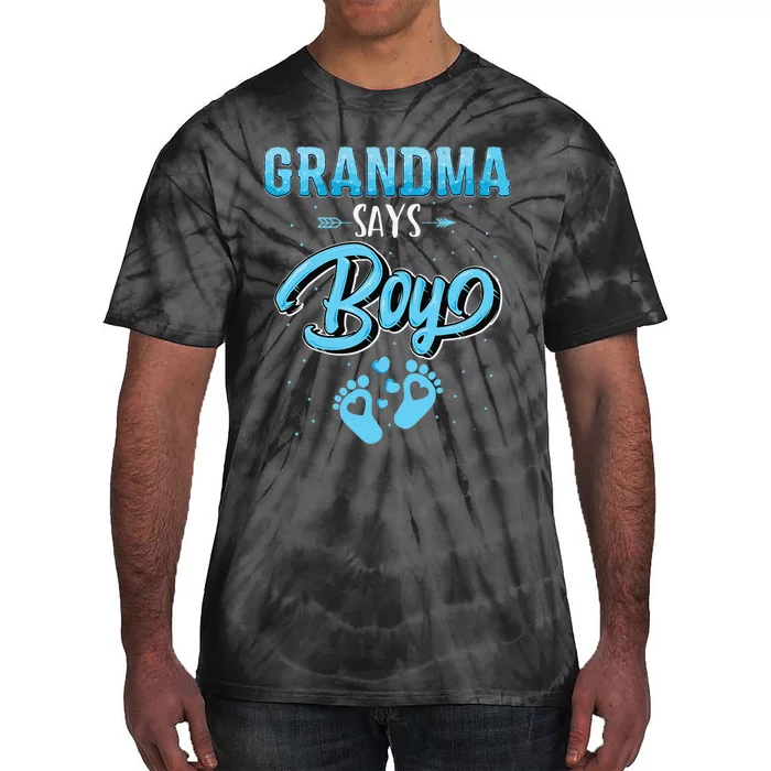 Gender reveal grandma says baby matching family set Tie-Dye T-Shirt