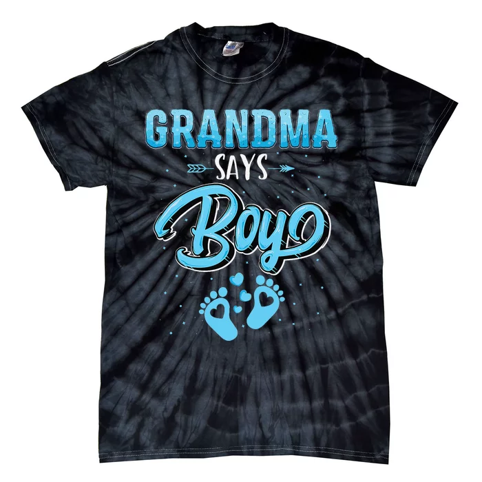 Gender reveal grandma says baby matching family set Tie-Dye T-Shirt