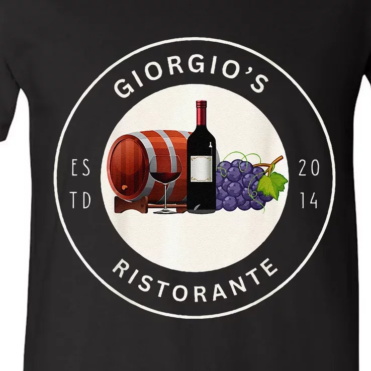 GiorgioS Ristorante Great Food Atmosphere Aura V-Neck T-Shirt