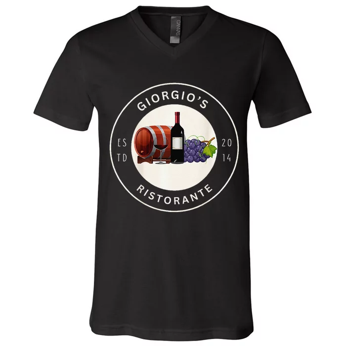 GiorgioS Ristorante Great Food Atmosphere Aura V-Neck T-Shirt