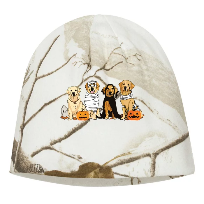 Golden Retriever Ghost Dog Halloween Golden Retriever Witch Vneck Kati - Camo Knit Beanie